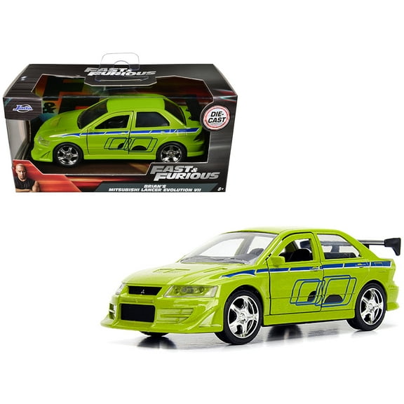 Brian's Mitsubishi Lancer Evolution VII Green "Fast & Furious" Movie 1/32 Diecast Model Car by Jada