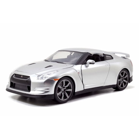Brian's Nissan GT-R, Candy Silver - JADA Toys 97212 - 1/24 Scale Diecast Model Toy Car
