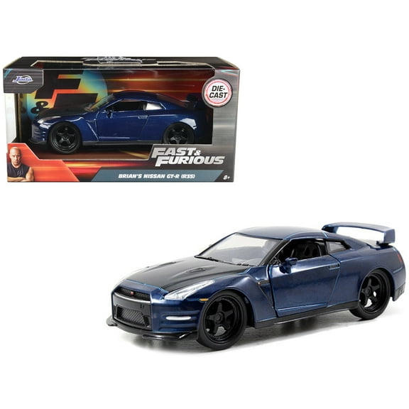 Brian's Nissan GT-R R35 Blue "Fast & Furious 7" Movie 1/32 Diecast Model Car by Jada