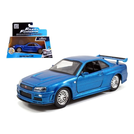 Brian's Nissan Skyline GT-R R34 Blue Fast & Furious" Movie 1/32 Diecast Car Model by Jada"