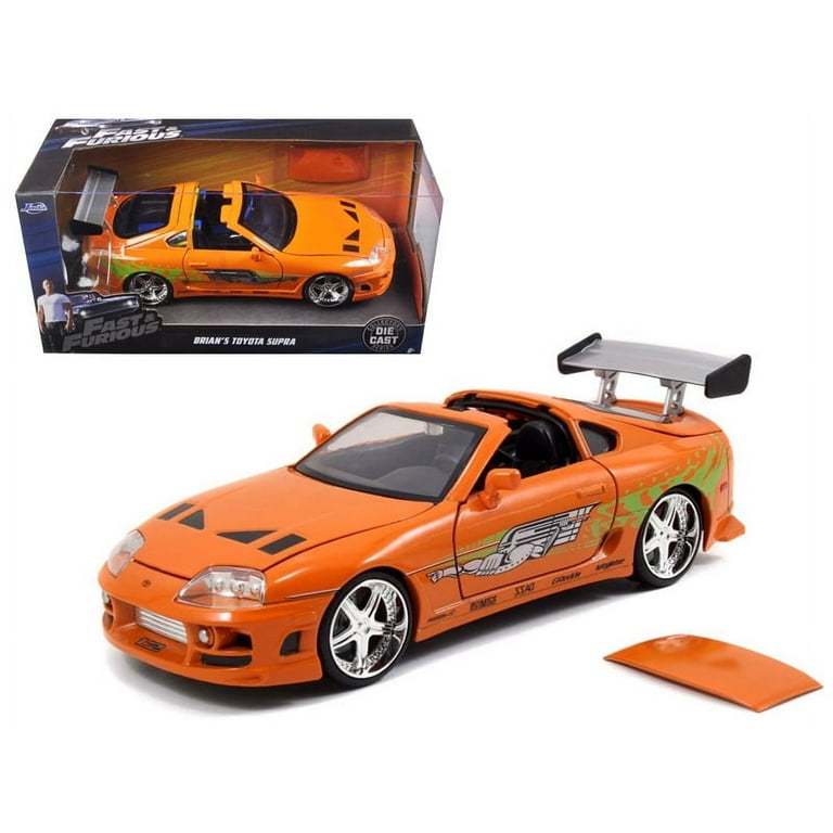 1:24 Scale Fast And Furious Die-cast Orange Super Car Model Toy Miniature  Metal Die-cast Collectible Car Model Children Toy Gift