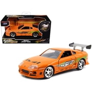 Brian's Toyota Supra Orange with Graphics "Fast & Furious 25th Anniversary" Series 1/32 Diecast Car Model by Jada