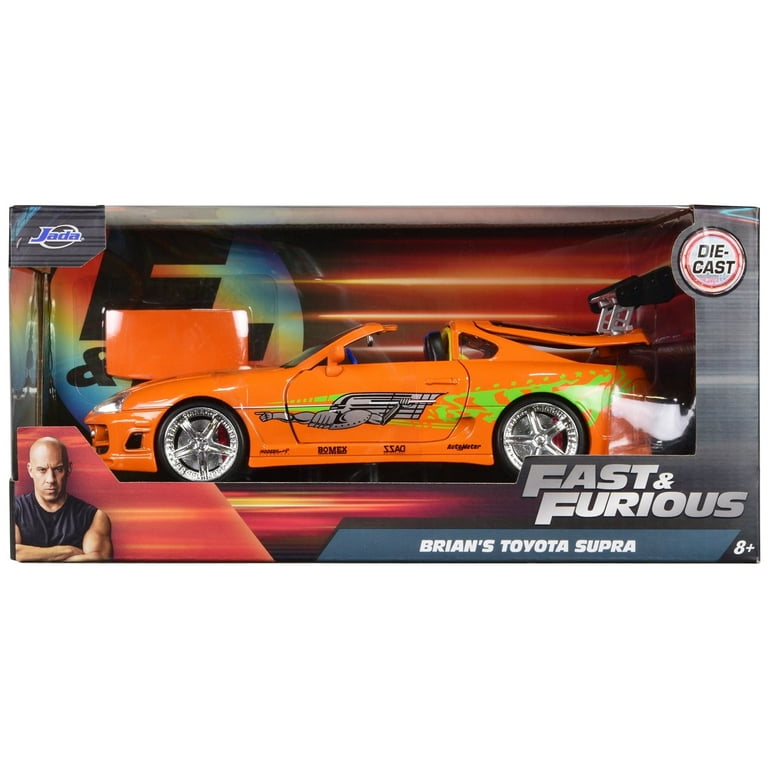Brian's Toyota Supra Orange with Graphics, Fast & Furious Diecast