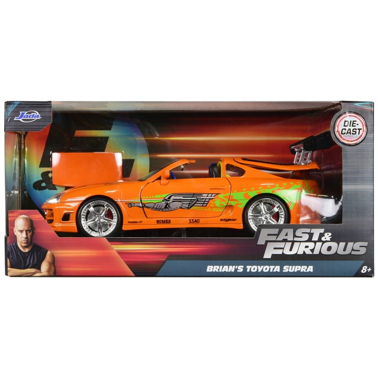Brian's Toyota Supra Orange with Graphics, Fast & Furious Diecast