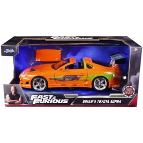 Brian's Toyota Supra Orange with Graphics "Fast & Furious" Movie 1/24 Diecast Model Car by Jada