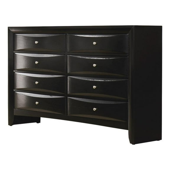 Briana Rectangular 8-drawer Dresser Black