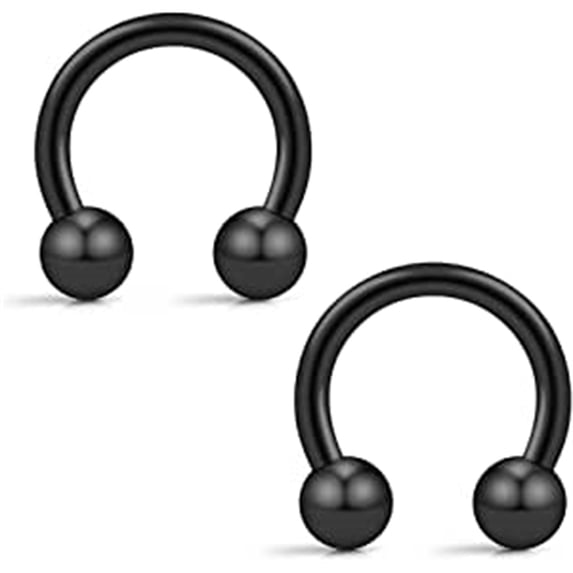 Briana Williams 12G Horseshoe Circular Rings Nose Septum