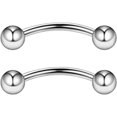 thumbnail image 1 of Briana Williams 14G Surgical Steel Eyebrow Snake Eyes Tongue Navel Belly Ring Body Piercing Jewelry, 1 of 1