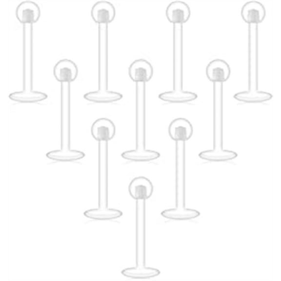 Briana Williams 16G Clear UV Flexible Acrylic Ball Labret Monroe Lip Ring Piercing Jewelry