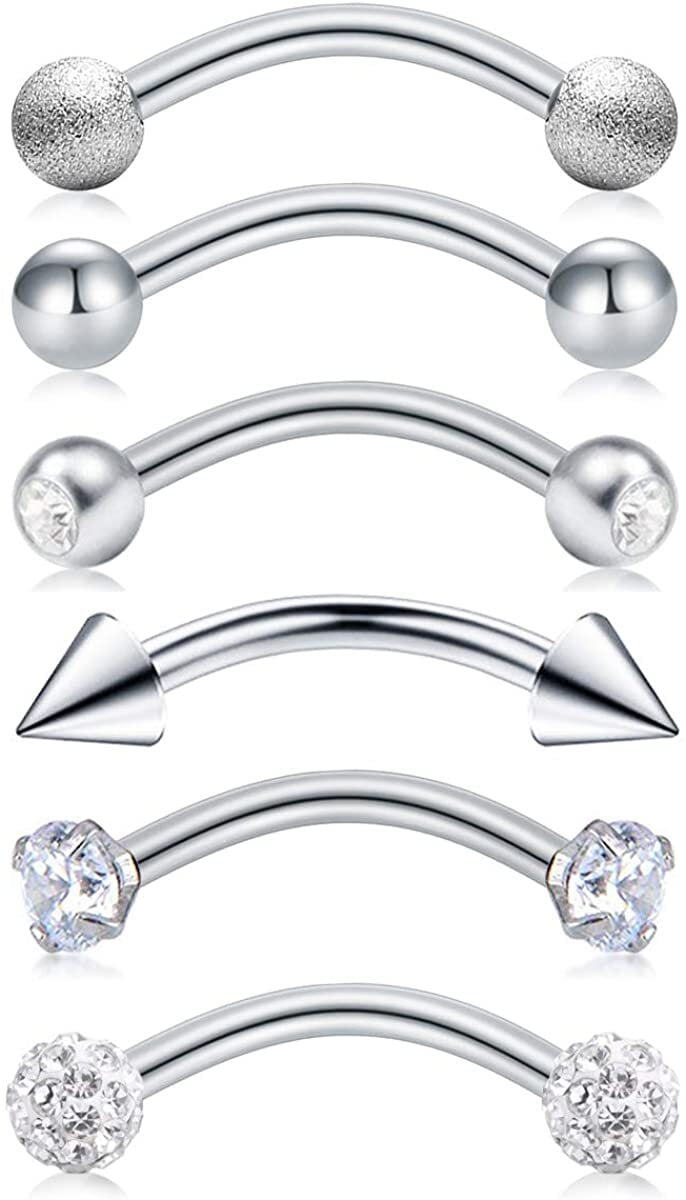 Briana Williams 16G Eyebrow Rings Earrings Lip Rings Studs Surgical