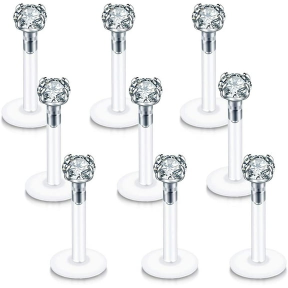 Briana Williams 16G Labret Monroe Lip Rings Helix Tragus Earring Studs Piercing Jewelry