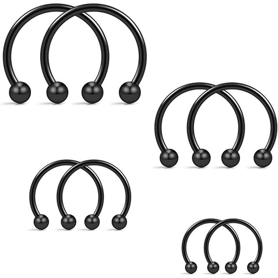Briana Williams 16G Nose Ring Surgical Steel CBR Nose Septum Horseshoe Earring