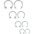 thumbnail image 1 of Briana Williams 16G Septum Rings Surgical Steel Nose Septum Horseshoe Hoop Earring Eyebrow Tragus Piercing, 1 of 1