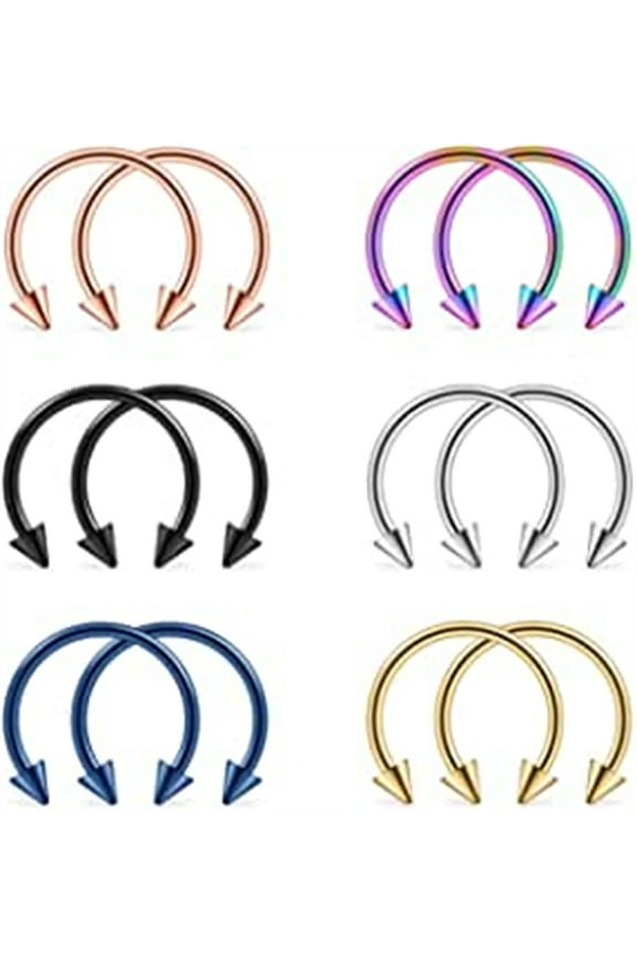 16G Septum Rings Surgical Steel Nose Septum Horseshoe Hoop\