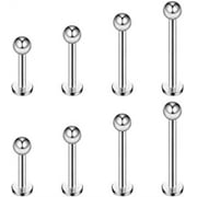Briana Williams 16G Stainless Steel 3mm Ball Labret Monroe Lip Tragus Helix Earring Stud Barbell Ring Body Piercing Jewelry Kit