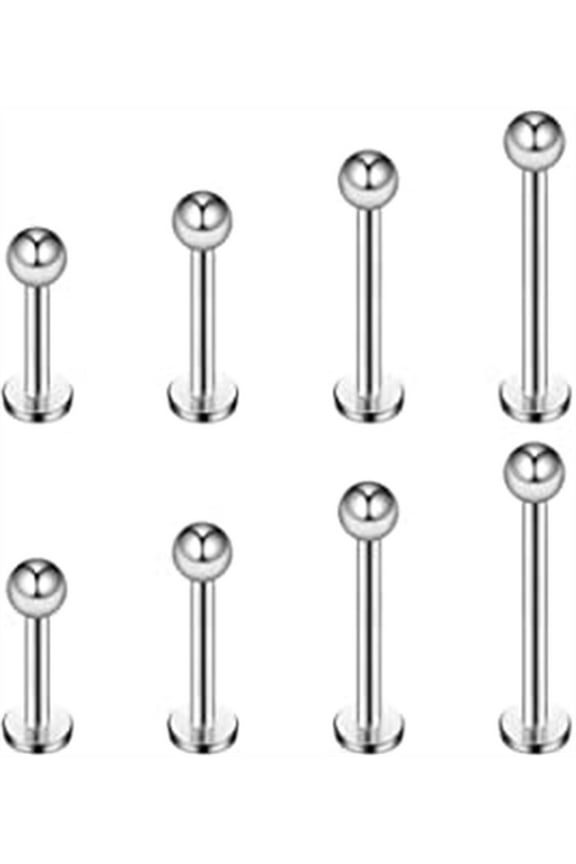 16G Stainless Steel 3mm Ball Labret Monroe Lip Tragus Helix Earring Stud Barbell Ring Body Piercing Jewelry Kit