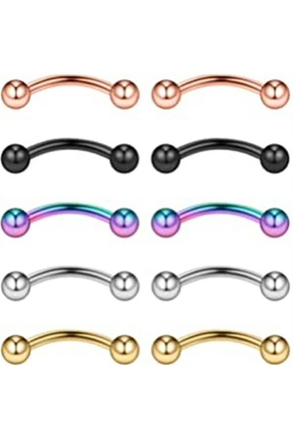16G Surgical Steel Eyebrow Ear Navel Belly Lip Ring Body Piercing Jewelry