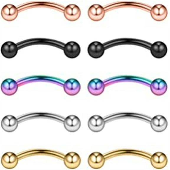 Briana Williams 16G Surgical Steel Eyebrow Ear Navel Belly Lip Ring Body Piercing Jewelry