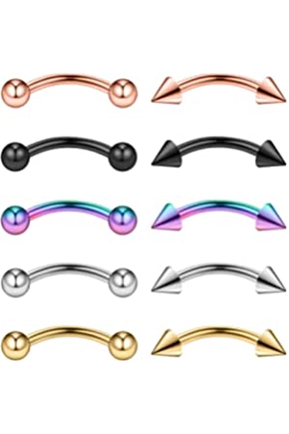 16G Surgical Steel Eyebrow Ear Navel Belly Lip Ring Body Piercing Jewelry