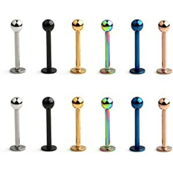 Briana Williams 16G Surgical Steel Labret Monroe Lip Ring for Women Piercing Jewelry