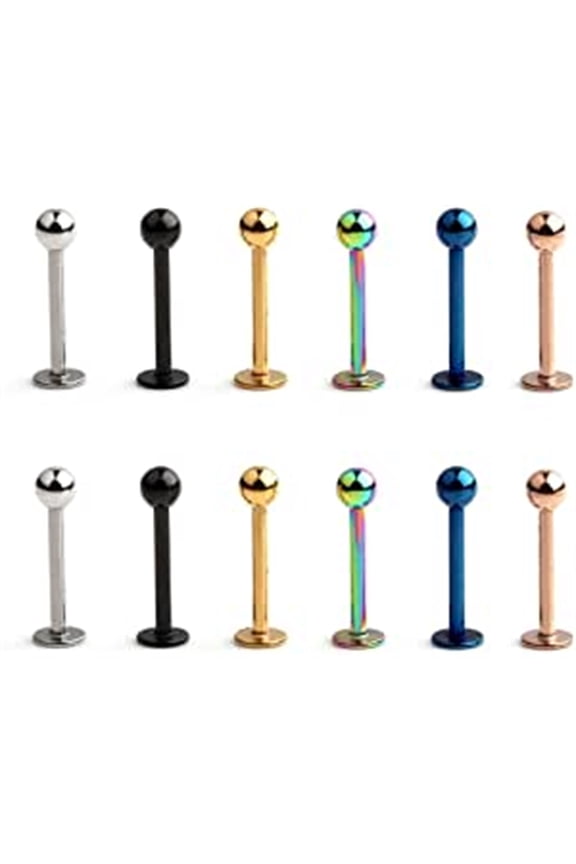 16G Surgical Steel Labret Monroe Lip Ring for Women Piercing Jewelry