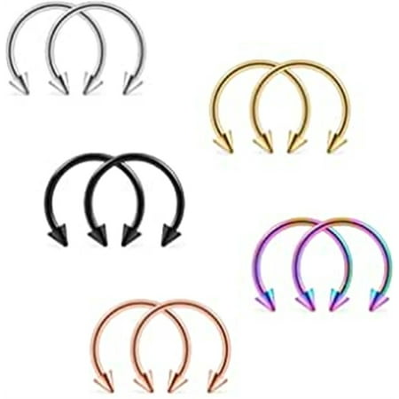 Briana Williams 16G Surgical Steel Nose Septum Hoop Piercing Ring