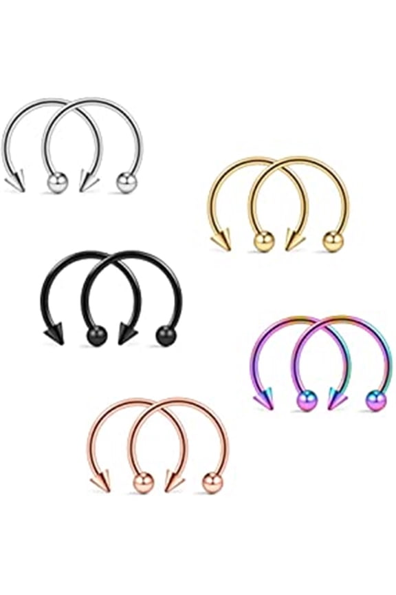 16G Surgical Steel Nose Septum Hoop Piercing Ring