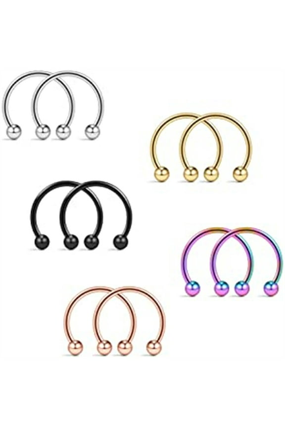 16G Surgical Steel Nose Septum Hoop Piercing Ring