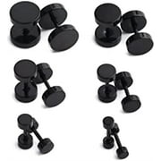 Briana Williams 18G Ear Plugs Stainless Steel Ear Plugs Tunnel Earrings Stud 3-8mm