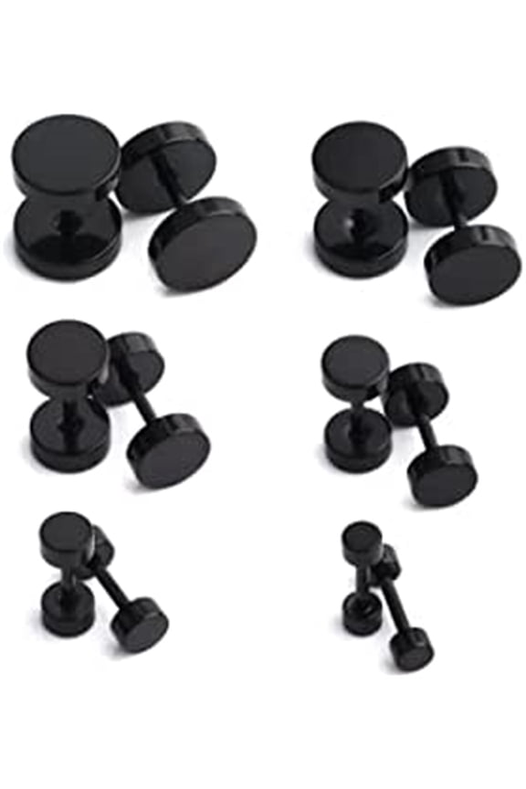 18G Ear Plugs Stainless Steel Ear Plugs Tunnel Earrings Stud 3-8mm