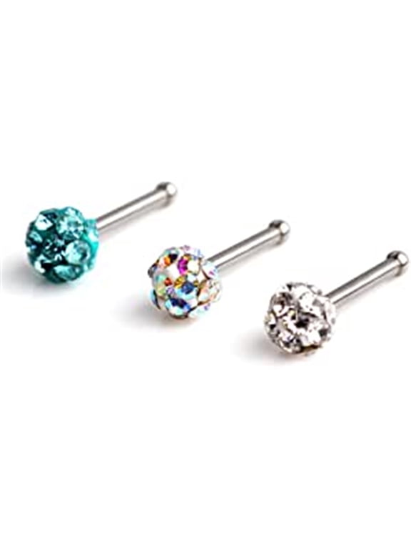 20/18G L-Shaped Screw Nose Bone Studs Ring Pins Piercing Jewelry
