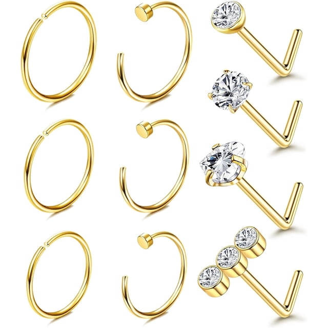 Briana Williams 20G Nose Studs Nose Rings Hoop Surgical Steel CZ Nose — free download