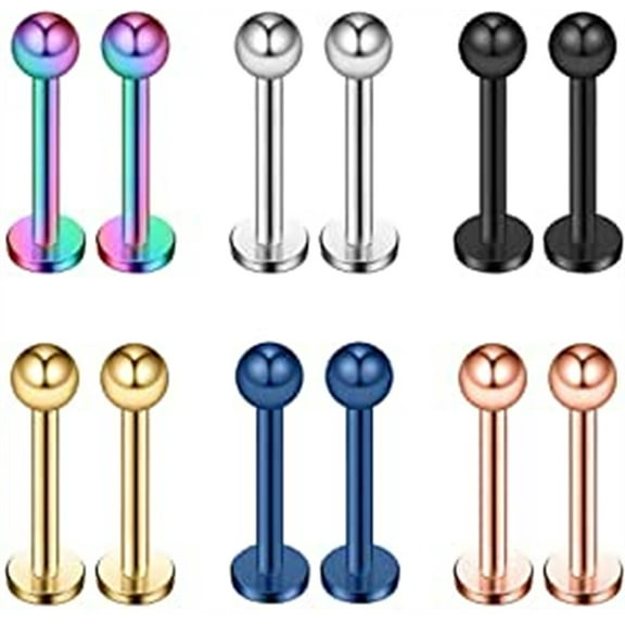 Briana Williams 20G Surgical Steel Labret Monroe Lip Ring Tragus Helix Earring Stud Piercing Jewelry