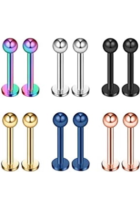 20G Surgical Steel Labret Monroe Lip Ring Tragus Helix Earring Stud Piercing Jewelry
