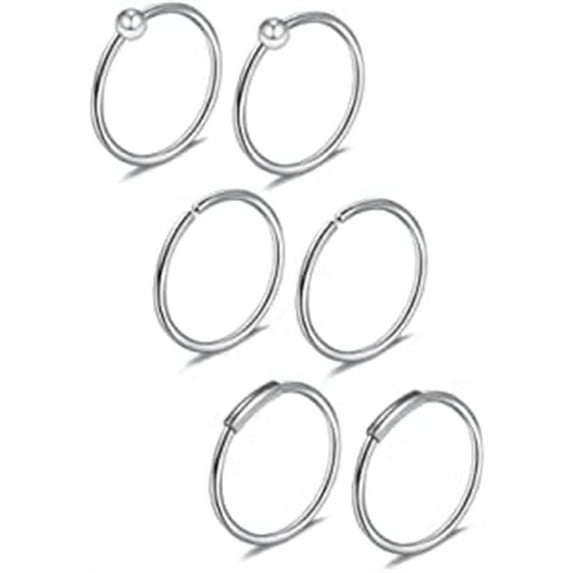 Briana Williams 22G Nose Hoop Stainless Steel Tragus Cartilage Septum Piercing Ring