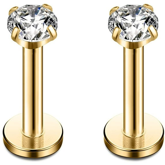 Briana Williams 316L CZ Gem Tragus Nail Helix Earring Stud 16G Barbell Piercing Jewelry