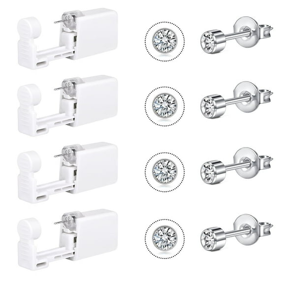 Briana Williams 4 Pack Self Ear Piercing Gun Kit No Pain Easy Use