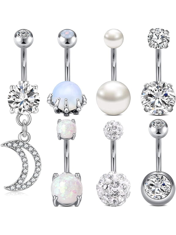 Belly Button Ring Belly Rings Surgical Steel Clicker Belly Button Ring Navel Rings for Women