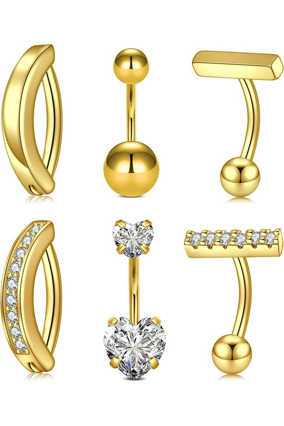 Belly Button Rings 14G Surgical Steel Belly Rings