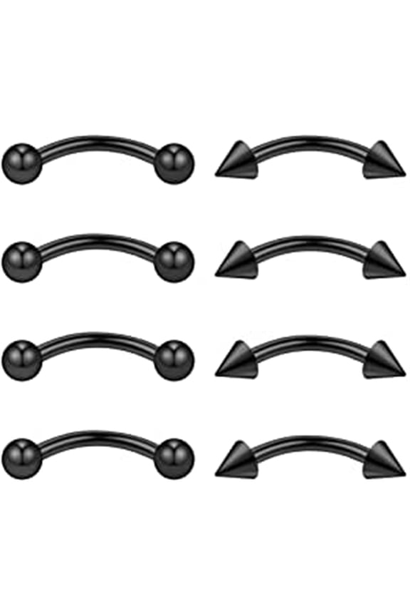 Eyebrow Piercing Jewelry with Ball/Spike Kit Lip Ring 16g Women Men