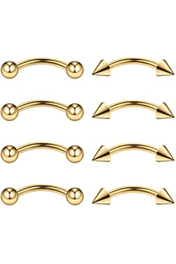 Eyebrow Piercing Jewelry Curved Lip Ring 16g for Women Men