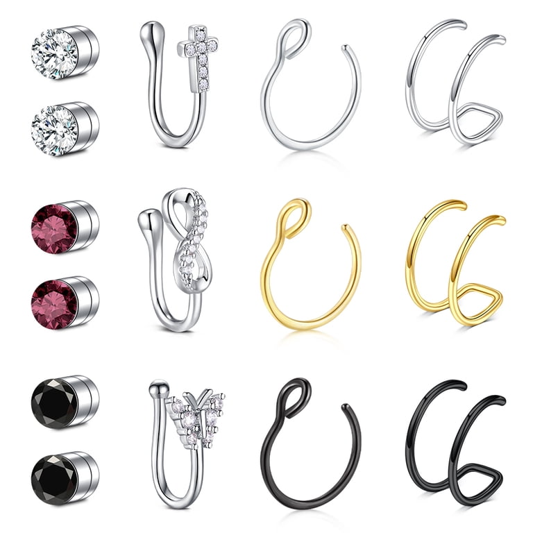 Briana Williams, Nose Hoop CZ Surgical Steel 20G Fake Nose
