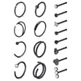 thumbnail image 1 of Briana Williams Hoop Black Stainless Steel Nose Rings, 8-Piece, 1 of 1