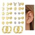 thumbnail image 1 of Briana Williams Hypoallergenic Surgical Steel Earrings for Sensitive Ears-20G Flat Back Earrings for Women Men-Small Stainless Steel Earrings Studs Hoop Cartilage Earring, 1 of 5