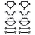 thumbnail image 1 of Briana Williams Nipple Rings for Women A-Black, 1 of 1