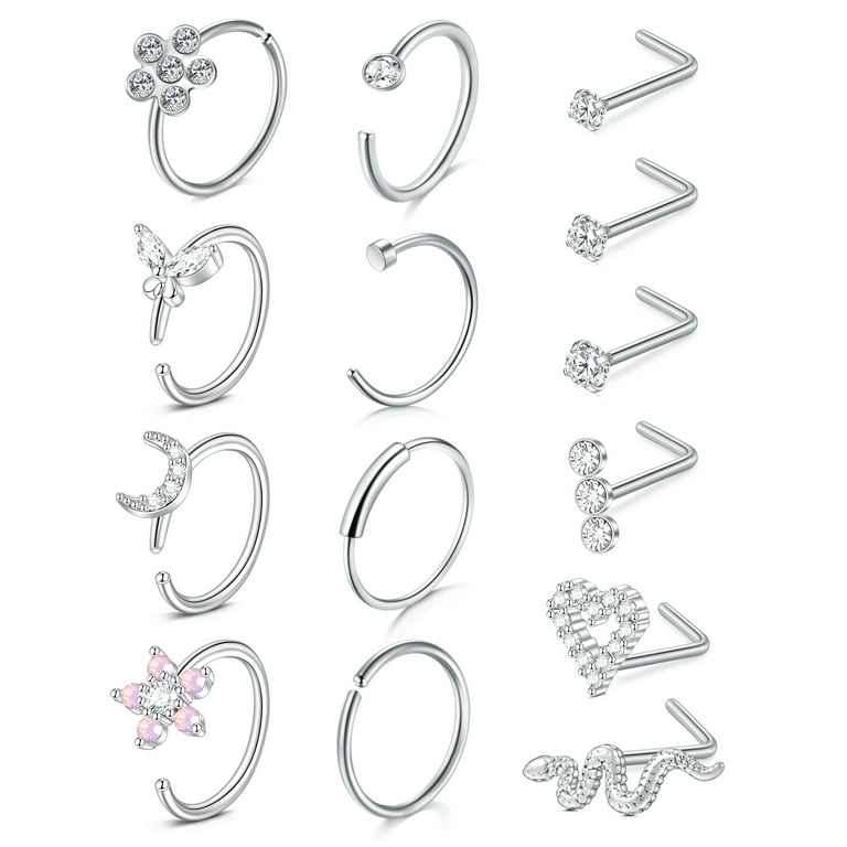 18g nose ring surgical steel deals