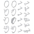 thumbnail image 1 of Briana Williams 18g Snake and L Shaped Studs Surgical Steel Nose Ring Set, 20 -Piece, 1 of 1