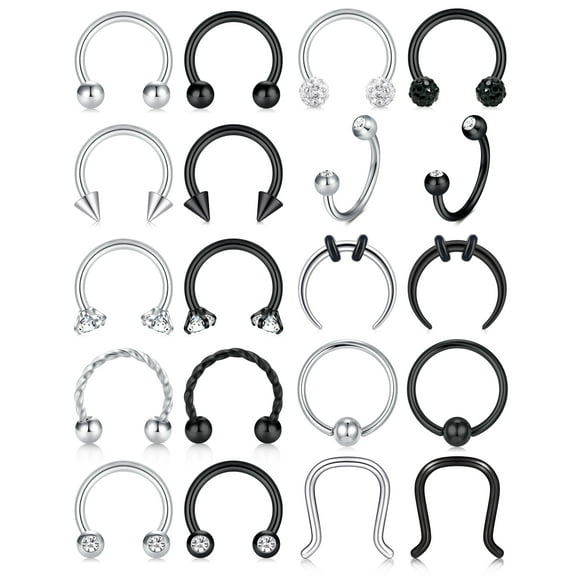 Briana Williams Septum Rings 16G Septum Jewelry Stainless Steel Piercing Jewelry for Women