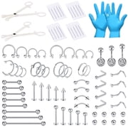 Briana Williams Stainless Steel Ear Piercing Kits, Includes Rings and Needles