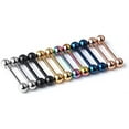 thumbnail image 1 of Briana Williams Stainless Steel Internally Threaded Tongue Nipple Shield Barbell Ring Bar Body Piercing Retainer 14G, 1 of 1